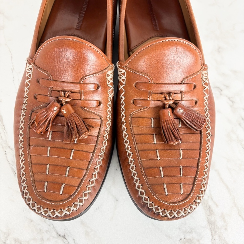 Johnston & Murphy Men's Creswell Woven Tassel Loafers Sz 10.5 - Picture 5 of 10